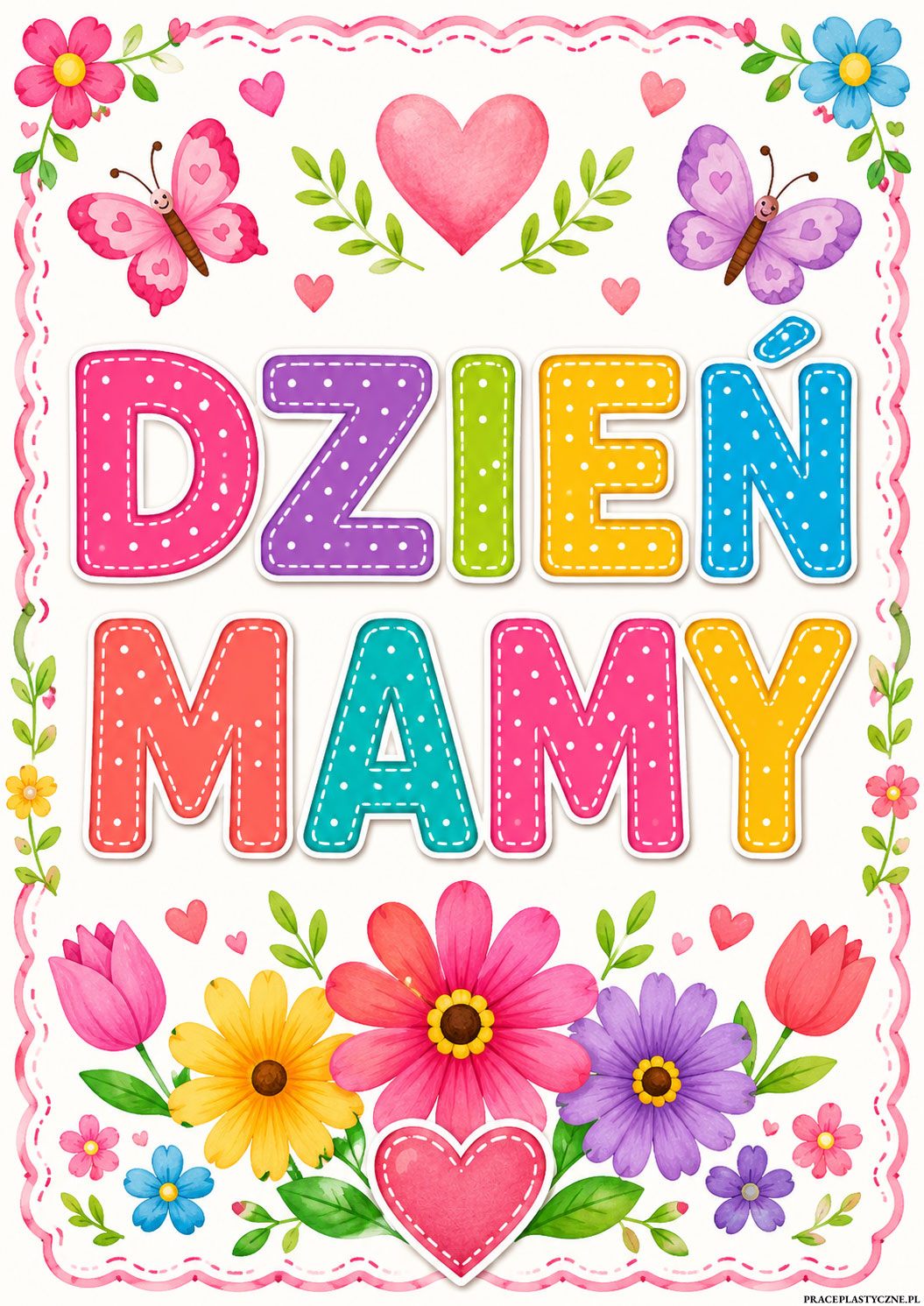 DZIEŃ MAMY napis do druku A4 DZIEŃ MAMY napis do druku A4