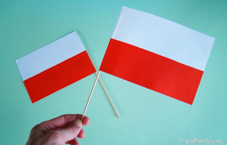 Flagę Polski z papieru